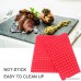 Pyramid Pan Silicone Baking Mat - Nonstick Reusable Pyramid Pan 1PCS - Heat Resistant Roasting Cooking Mat Fat Reducing Silicone Mats for Healthy Cooking (Red) - B0789C9H71